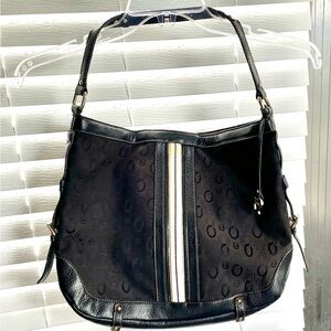 **VINTAGE** Etienne Aigner Women's Purse - Black Leather - Shoulder Bag - Charm